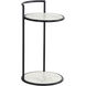 Parga 25 X 14 inch Black / Marble Look Outdoor End Table